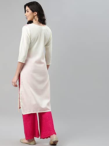 Image of Aarika Women's Cream Color Printed Kurti