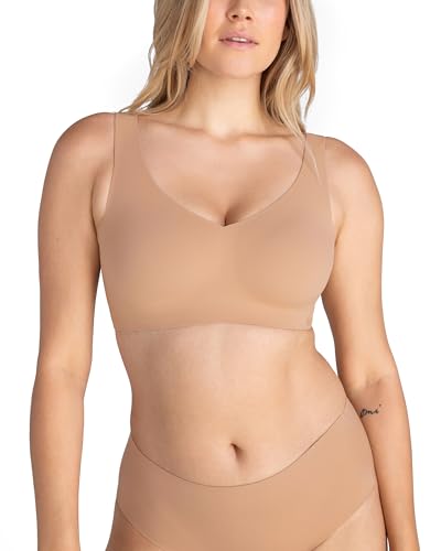 HONEYLOVE Bras for Women - SoftForm Wireless Bra - Sand - 1X