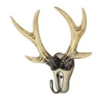 Stag Mount Wall Hook – Resin Rustic Lodge Cabin Decor, Antler Style Wall Hanger for Coat, Key, Hat Storage, Entryway Organizer for Home, Cabin or Lodge, Unique Gift for Hunters & Outdoor Lovers