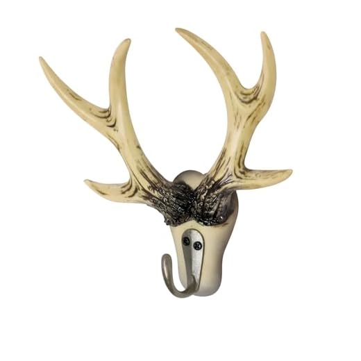 BestGiftEver Stag Mount Wall Hook, Resin Rustic Lodge Cabin Decor