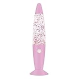 Vanful 13 Inches Pink Glitter Lamp with Hexagonal and Pentagonal Sparkles for Adults and Kids，Glitter Pink Night Light for Girls Bedroom Home and Party Christmas Thanksgiving Day Decoration