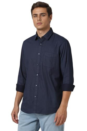 Image of Van Heusen Casual Printed Shirt for Men| Premium Cotton| Full Sleeves| Slim Fit |Breathable Fabric