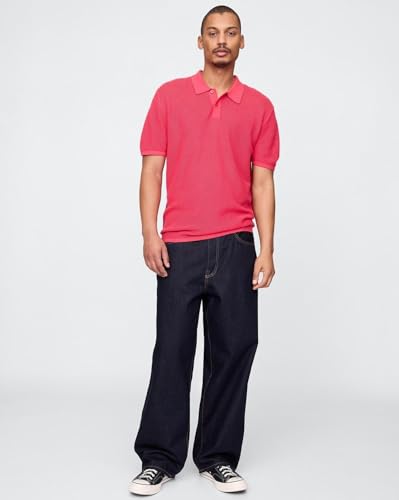 Image of GAP Men's Solid Regular Fit Polo Shirt