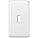 Amerelle 935TW Devon Wallplate, 1 Toggle, Steel, White, 1-Pack