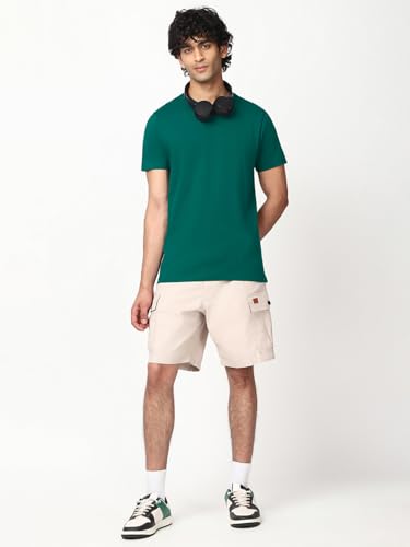 Image of Bewakoof Men's 100% Cotton Solid Regular Fit Half Sleeve Round Neck T-Shirt | Tshirt for Men Cotton| Casual Wear | Street Wear