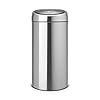 Brabantia Touch Bin Prullenbak 2x20L – Recycling – 2 Kunststof Binnenemmers – Matt Steel Fingerprint Proof