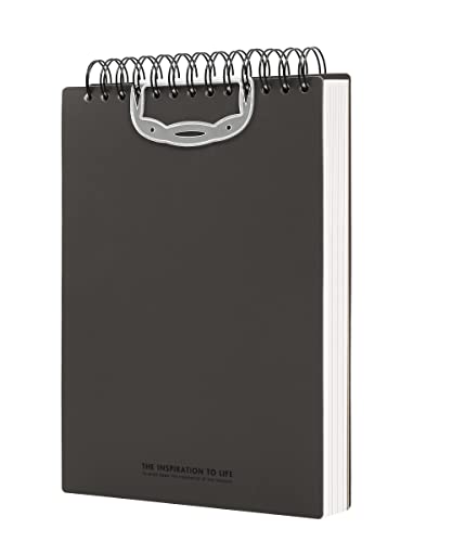 Top Bound Durable Spiral Notebooks Large Waterproof Plastic Softcover Notepad Spiral Notebook with 300 Lined Pages for School, Office, Business, Professional,7 x 10, Blackâ€¦