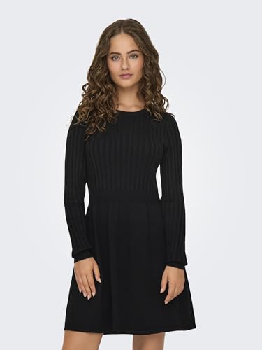 Only Onlfia Ls Cable Dress Nca Knt Vestito, Teak Foderato. Dettagli: MéLange, S Donna - 8