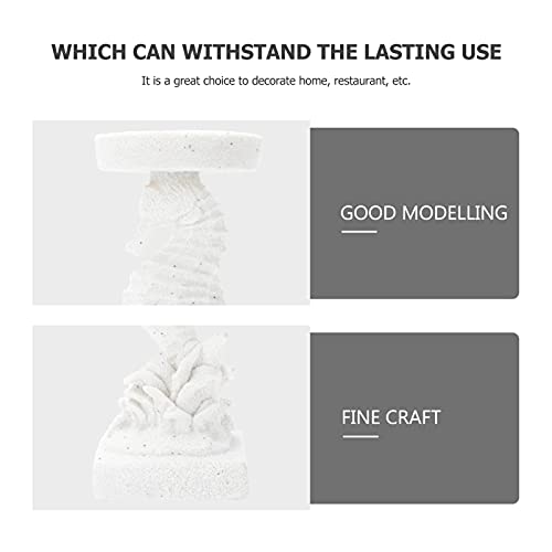 Osaladi Greek Statue Seahorse Candle Holder Resin Antique Decorative Candlestick Ocean Dinner Decorative Light For Wedding Festival Birthday Home Nautical Decoration White Pillars For Decoration #TOP7