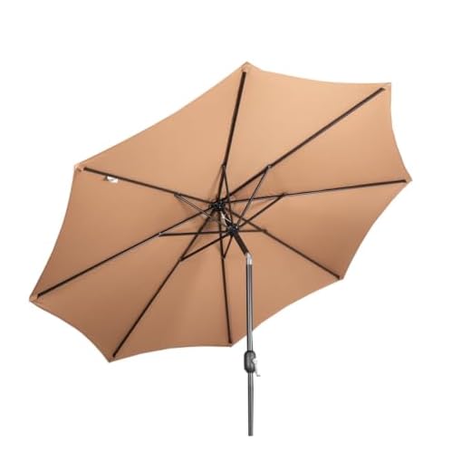 Durable Hand Cranked Patio Sunshade Umbrella