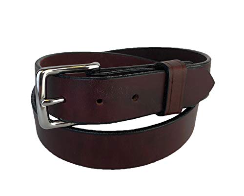 Handmade Amish Men's Leather Belt Crafted Rustic Cowhide with Snap On Buckle4