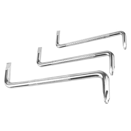 iplusmile 3pièces Lot De Tournevis Forme De z Avec Double Tête Cruciforme Et Plate Acier Au Argent