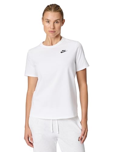 NIKE Damen Sw Club T-Shirt, Weiß, XS EU