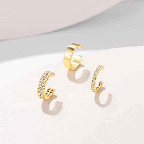 6Pcs Ear Cuff For Women 14K Gold Plated Cuff Earrings For Girls Gold Ear Cuffs Non Pierced Ear Clips Cartilage Earring Women Jewelry (6Pcs Gold) #TOP7