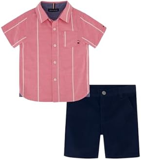 Tommy Hilfiger boys 2pc Shirt Short Set
