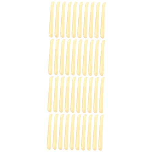 Kisangel 2sets Simulation French Fries Model Lifelike Fake French Fries Props for Kitchen Decor Restaurant Display Party Decoration Random and Safe Material 20pcs*2