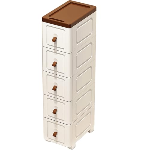 Rolling Cart Best Organization Essentials PP Plastic Material Drawer-style Storage Design 20/25/30cm Bathroom Organizer Rolling Utility for Kitchen Laundry(25 * 31 * 85cm)