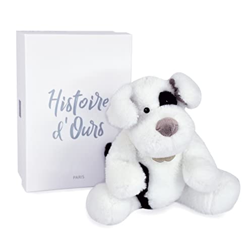 Historia niedźwiedzi - Siedzący pluszowy pies - Biały - 30 cm - A LA CAMPANIA - HO3126