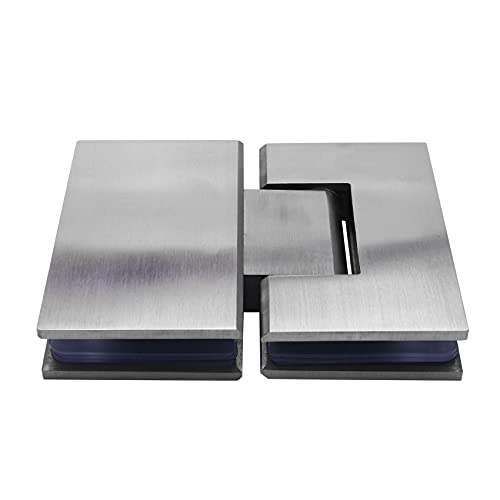 Hausdec Heavy Duty 180 Degree Glass Door Cabinet Showcase Cabinet Clip Glass Shower Door Hinge Stainless Steel Polished - Image 2