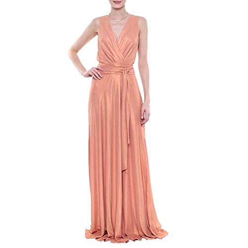 Vestido Amissima em Promoção para Festas a Noite Longo em Crepe Foil (M)