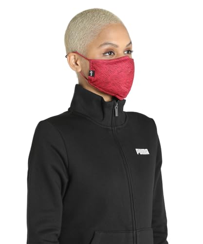Image of Puma Unisex-Adult Train Face Mask, Intense Red-Asphalt, L (5428001)