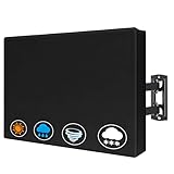 Outdoor Tv Abdeckung, Abdeckung Outdoor, Fernseher Bildschirmschutz Abdeckung, 600d Oxford-Gewebe, Wasserdicht, Staubdicht, Tv-Abdeckung Für Den Außenbereich, 40 - 42, 42 X 26.5 X 5 Zoll, Schwarz