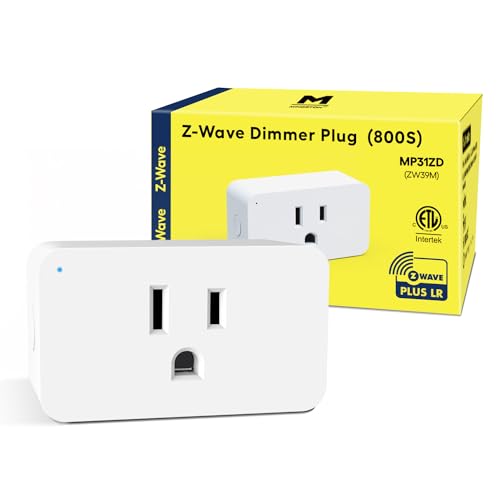 Minoston 800 Series Z-Wave Plug Dimmer Smart Plug-in Outlet, Built-in