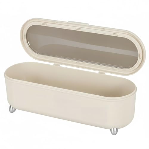 Eclove Besteckkasten mit Deckel, Besteck Aufbewahrungsbox mit Abnehmbarem Abtropfgitter, Besteck Abtropfbehälter Kunststoff, Küchenorgansierer für Stäbchen Messer Gabel und Löffel Eclove Besteckkasten mit Deckel, Besteck Aufbewahrungsbox mit Abnehmbarem Abtropfgitter, Besteck Abtropfbehälter Kunststoff, Küchenorgansierer für Stäbchen Messer Gabel und Löffel