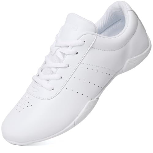 Cheer Shoes Girls White Cheerleading Dance Shoes Athletic Tennis Competition Sport Training Sneakers Youth Lightweight Cheer Shoes