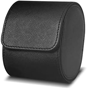 KnR Harmony Single-Slot Portable Watch Box Retro Watch Organizer Leather Watch Watch Roll Travel Case for Christmas Anniversary Birthday