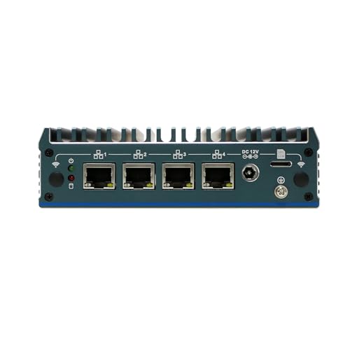 Mini PC Firewall N100 con carril DIN y 4 puertos 2.5GbE para OPNsense y VPN 5