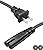 Power Cord for Samsung TV UN40 UN43 UN48 UN49 UN50 UN55 UN60 UN70 UN75 UN78 Series 4K Smart TV 2-Prong C7 AC Power Cable Replacement 6-Feet