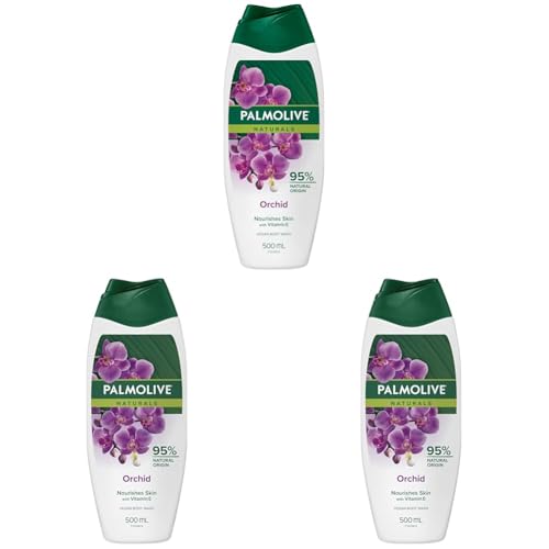 Palmolive Naturals Body Wash, 500mL, Orchid With Moisturising Milk, No Parabens or Phthalates (Pack of 3)