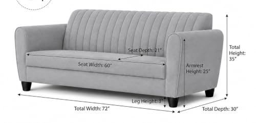 Image of MS Luxury FURNITRE Premium Luster 3-1-1 Sofa Set | 3 Seater | 5 Seater | Velvet Suede Fabric | 7 Colours with Sollid fibare Legs & 4 Cushion Free. (Grey, 3 Seater)