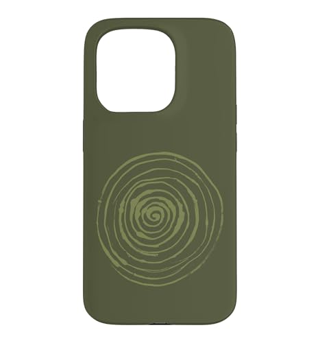 Grunge Spiral Abstract Nature Vintage y2k Earthy Green �X�}�z�P�[�X iPhone 15 Pro �p
