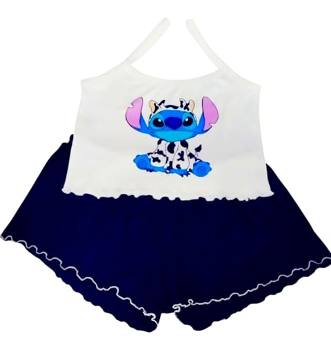 Conjunto de pijama infantil Stitch - tamanho P- Para crianças entre 5 e 6 anos de idade