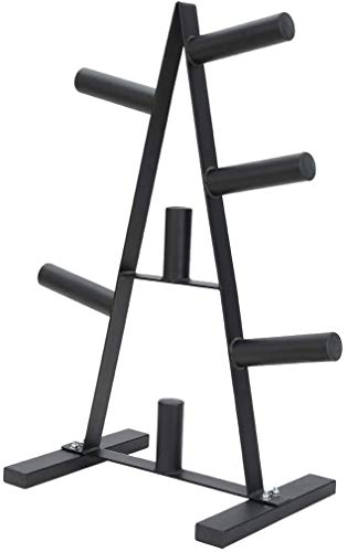 Dumbbell Rack, Olympic Weight Plate Rack Weight Plate Rack, Home Weightlifting Bench, Weight Plate Tree Storage Rack 2 inch for Dumbbell Bumper Plates Free Weight Stand (37 x 20 x 15 inches, Black)