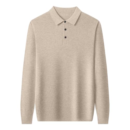 Polo tricot homme manches longues col fin pull basique élégant - 3