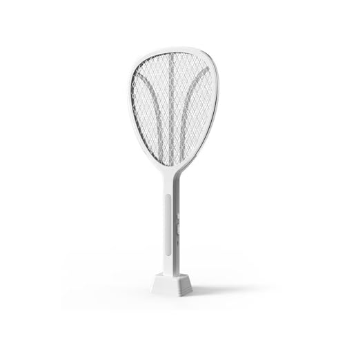 LSDLOUYAQNG Mata Insectos Matamoscas eléctrico 3 en 1 con ampliación de la Red eléctrica, 3000 V, Tipo C, con Carga, for Interiores(White)