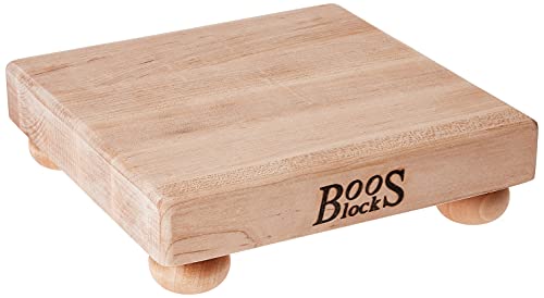 John Boos Block B9S Square Maple Wood Edge Grain Cutting Board With Feet, 9 Inches Square, 1.5 Inches Thick #TOP11