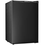 Antarctic Star 4.4 Cu.Ft Compact Refrigerator,Mini Fridge Single Door with Adjustable Thermostat,Removable Glass Shelves for Apartment/Dorm/Office,BLACK