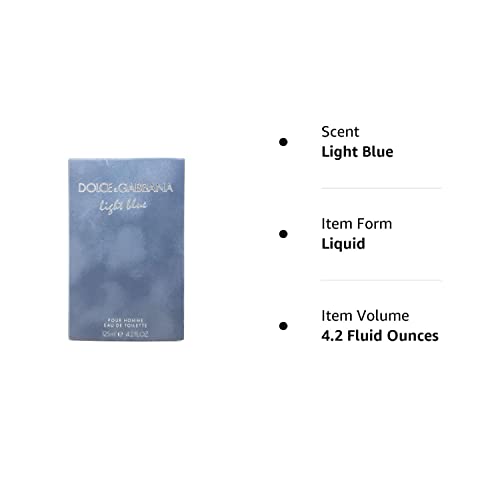 Dolce And Gabbana Light Blue Eau De Toilette Spray For Men, 4.2 Fl Oz #TOP5