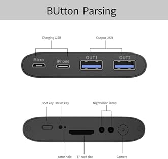 TECHNOVIEW WiFi Power Bank Security Camera H10 Plus, 1080P HD Audio Video Recording Indoor Camera with Real Time Remote Control, Night Vision, Motion Detection