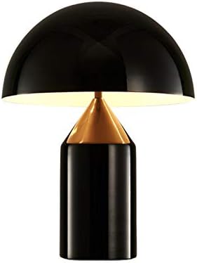 CraftThink Table Lamp 2 Heads Bedside Desk Light Modern Brass Nightstand Lamp with Hemisphere Metal Shade for Bedside Living Room Bedroom Office College Dorm Coffee Table Bookcase (Black | 15" Wide)