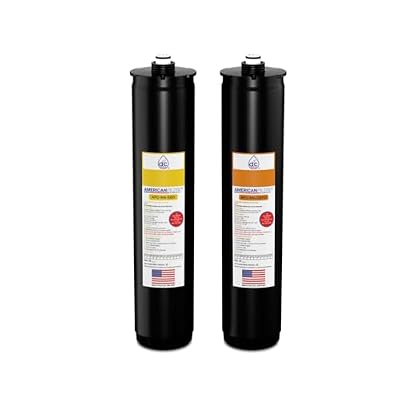 American Filter Company® Model # AFC-KN-YO-2PK Replacement Water Filters, Compatible with Kinetico® K2 Or K5 Cartridge Set (Part # 9309A & 9306B) Yellow/Orange-6 Month Pack