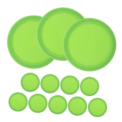FOYTOKI Ice Hockey Table Accessory Set 12pcs Air Hockey Plastic Replacement Weighted for