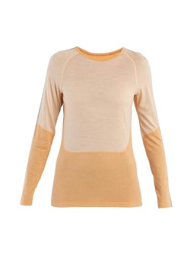 Icebreaker Women's 200 Senebula Shirts, Long Sleeve Crew, 100% Pure Merino Wool Base Layer