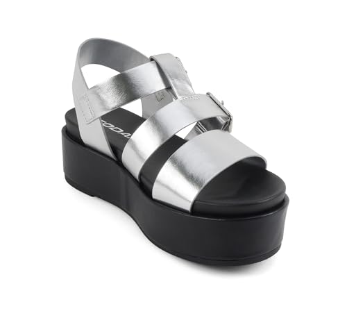 Image of Soda inchSTELLAR inch ~ Women Flatform Multi Strap Double Buckle Open Toe Ankle Strap Platform Wedge Sandals