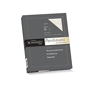 Southworth P984CK336 Parchment Specialty Paper, Ivory, 24lb, 8 1/2 x 11, 100 Sheets