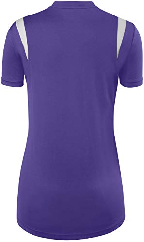 Mizuno Youth Balboa 5.0 Short Sleeve Volleyball Jersey Purple/Silver #TOP1